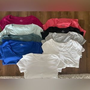 Lot of NINE jcrew vintage cotton short sleeved tees